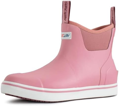 SUREWAY Women's Ankle Fishing Deck Boots for Women,Short Waterproof Neoprene Rubber Rain Boots,Li... | Amazon (US)