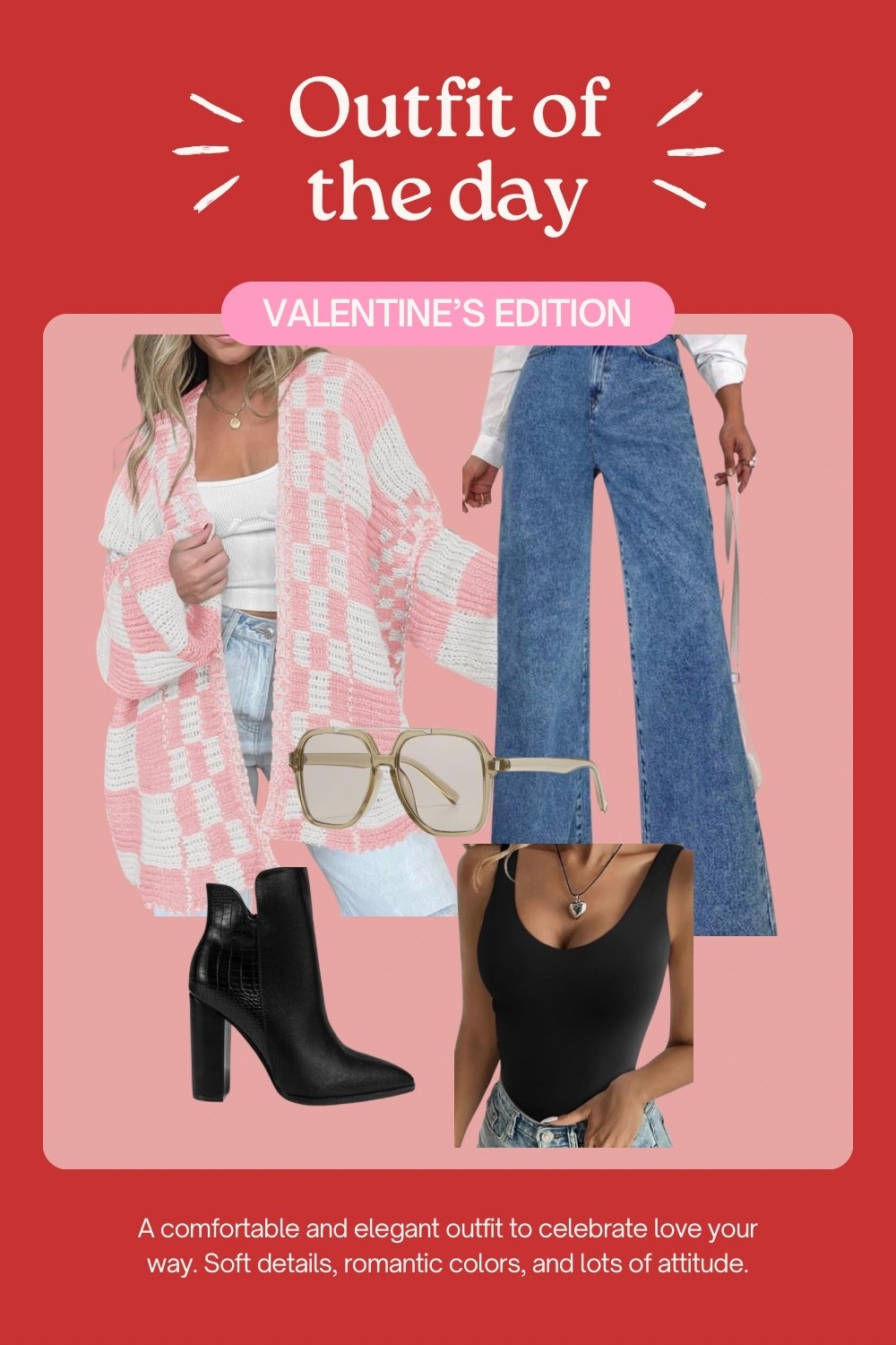 My simple but perfect Valentine’s Day outfit!!

@amazonstylefinds 

#LTKValentine 

#LTKOver40 #LTKootd