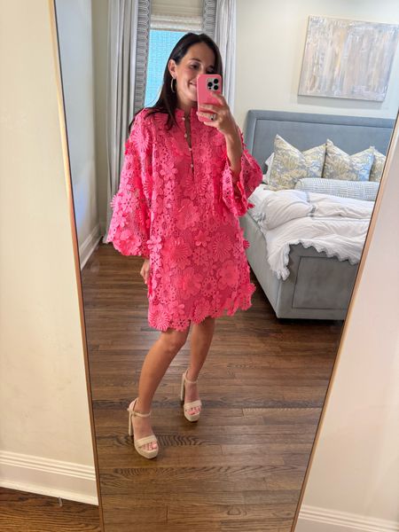 wearing size XS in this pink flower dress • bridesmaids luncheon dress • church dress 

#LTKBeauty #LTKStyleTip #LTKShoeCrush
