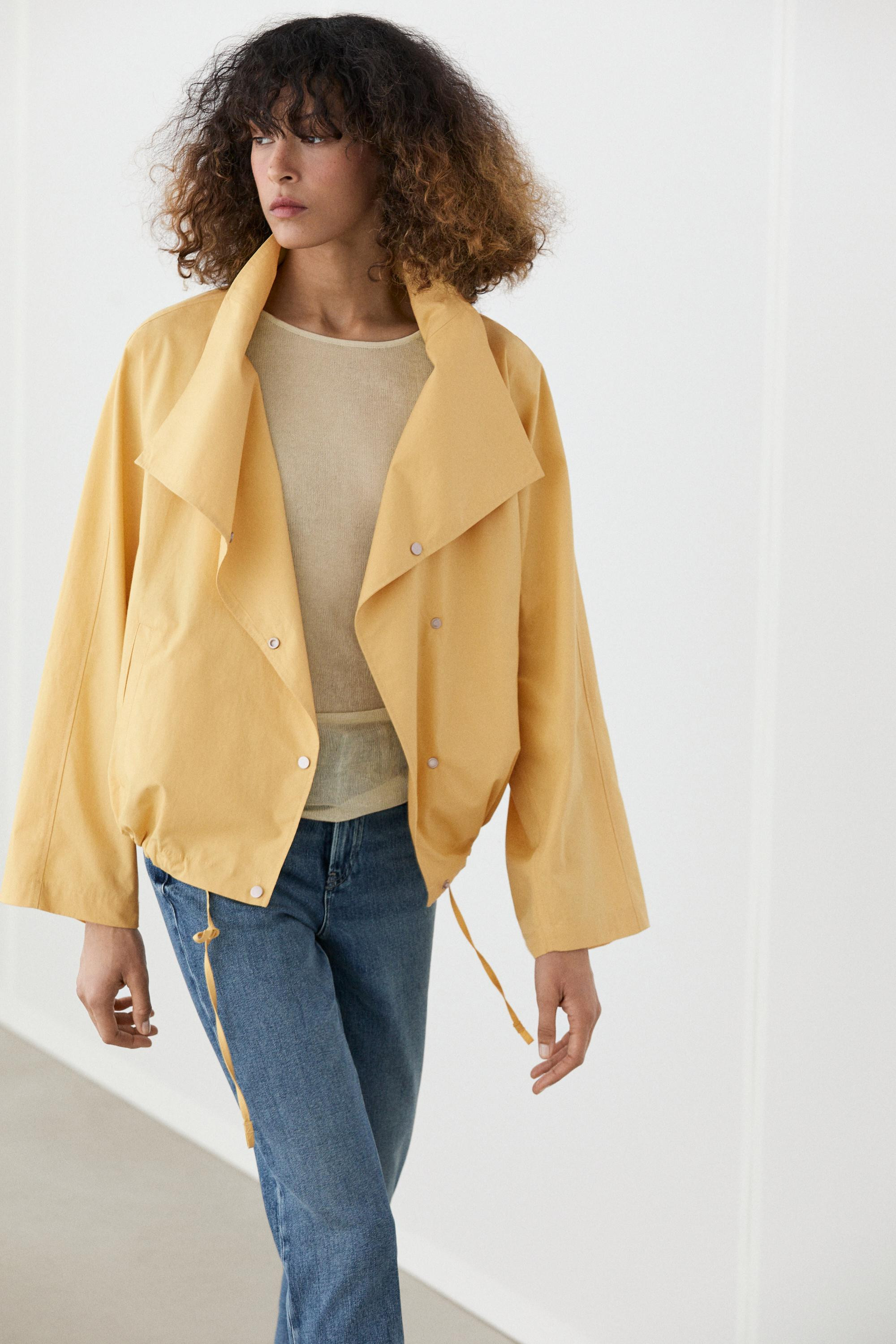 100% cotton bomber jacket with side fastening | Massimo Dutti US