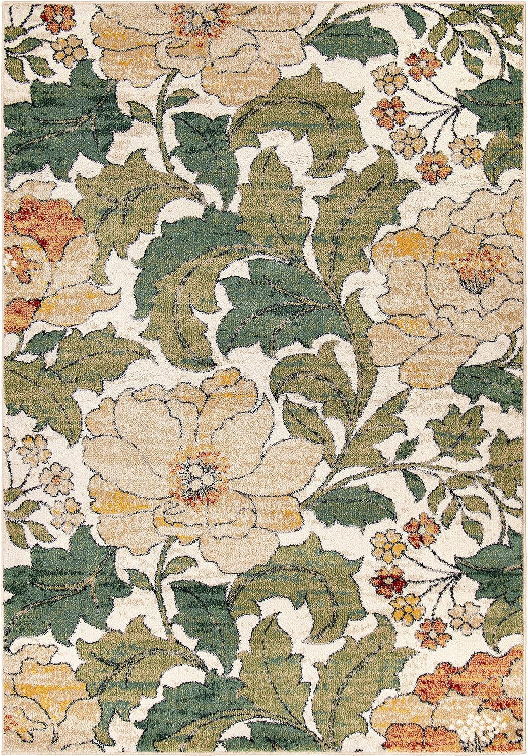 Simply Southern Cottage Jefferson Floral Area Rug, 8' x 10', Green | Amazon (US)