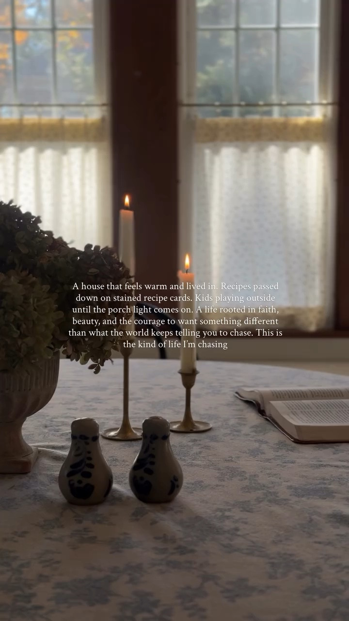 For a long time I thought success meant doing more, having more, becoming more. But the older I get, the more I find myself wanting a quiet, meaningful life that feels true. One where I love Jesus, create beauty wherever I am, raise good humans, and build a home full of stories.

If you’ve been feeling the pull to slow down and live a little more against the grain... you’re not alone. 🤍

-

#SlowLivingHome #FaithFilledHome #LivedInBeauty #IntentionalMotherhood #KindredHomestead