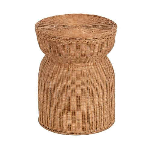 Kate and Laurel Thatch Modern Woven Rattan Round Storage Side Table, 17 x 17 x 21, Natural Rattan, Lift-Top End Table for Use as Hidden Storage Basket, Nursery Toy Storage, or Small Laundry Hamper | Amazon (US)