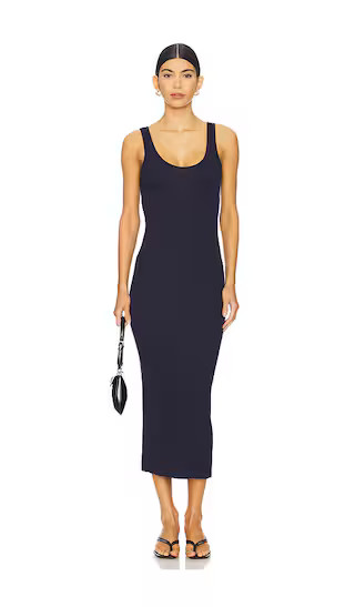 Stretch Silk Knit Maxi Tank Dress in Indigo | Revolve Clothing (Global)