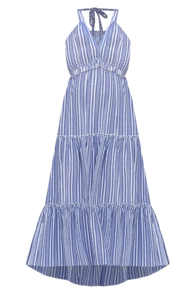 All I Want Is You Blue Striped Maxi Dress FINAL SALE | Pink Lily