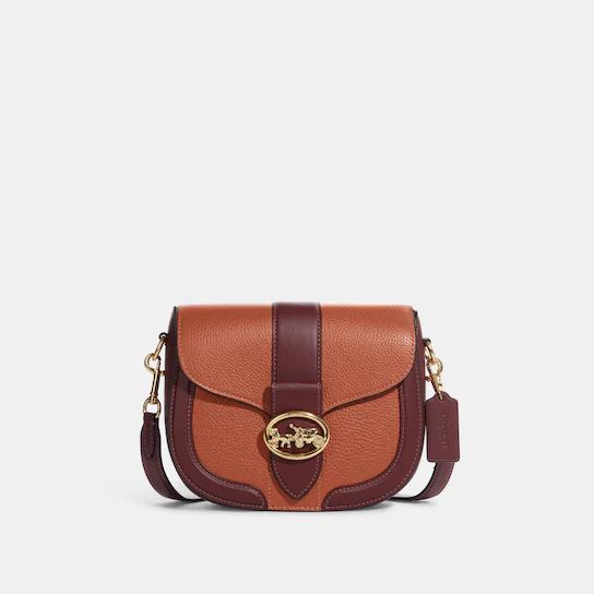 Georgie Saddle Bag In Colorblock | Coach Outlet