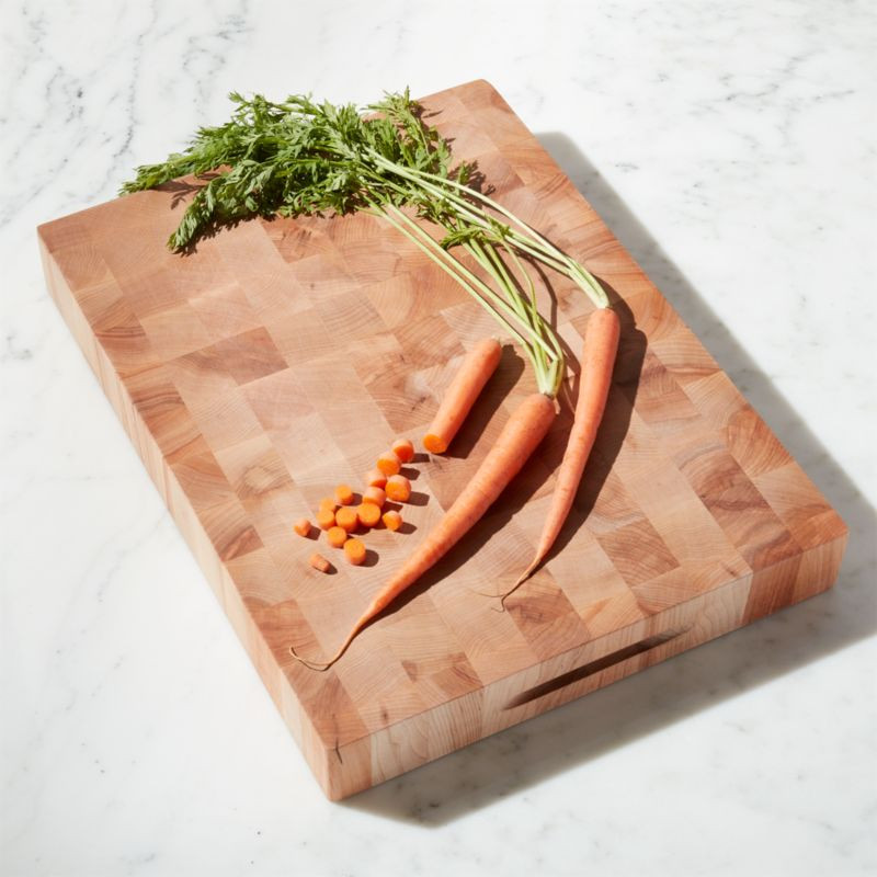 John Boos Maple End-Grain Rectangular Chopping Block + Reviews | Crate and Barrel | Crate & Barrel