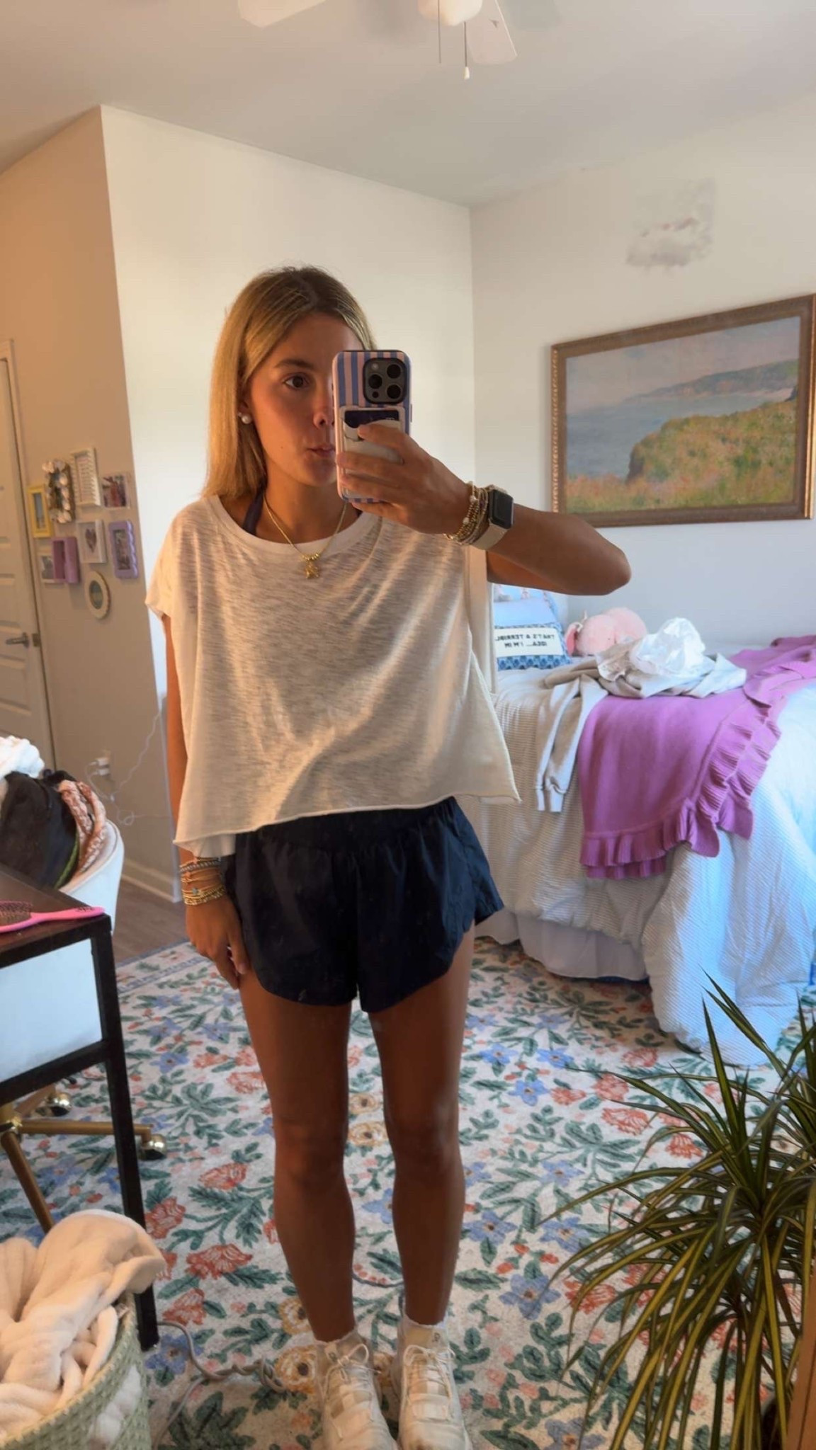 navy tank and shorts size xs!

#LTKFindsUnder50 #LTKStyleTip #LTKActive