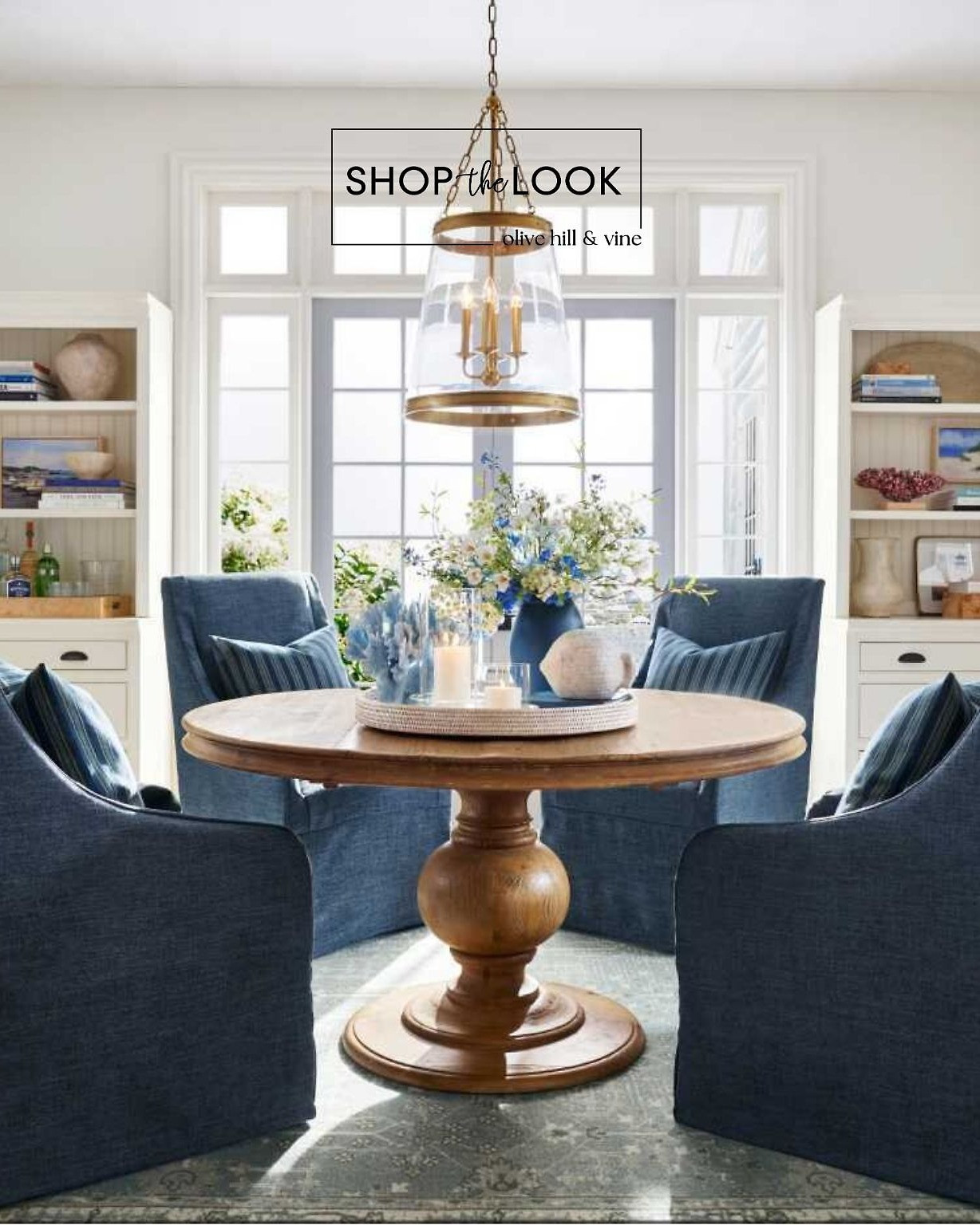 Seeing the pieces in action can make all the difference. Yesterday’s distraction-free mood board set the direction—now this room shows how those blues, textures, and our round-table concept can come together in a real space. 

 

#LTKHome
