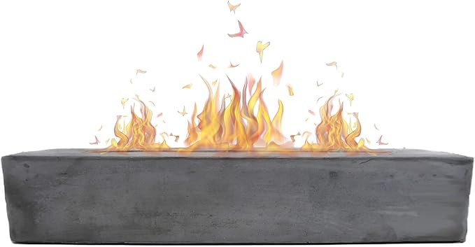 ROUNDFIRE Large Rectangle Tabletop Fire Pit - Portable Bioethanol Fireplace for Indoor & Garden (... | Amazon (US)