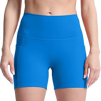 Aoxjox Biker Workout Shorts Women with Pocket Legend Tummy Control High Waisted Exercise Athletic... | Amazon (US)