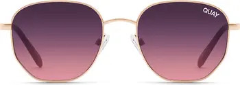 Quay Australia Big Time 47mm Gradient Round Sunglasses | Nordstrom | Nordstrom