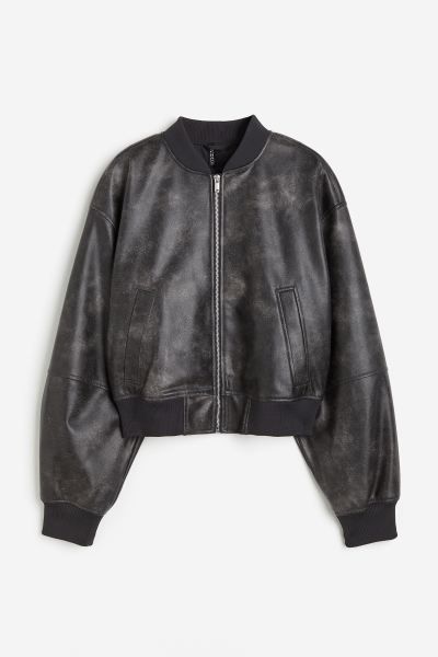 Coated bomber jacket | H&M (UK, MY, IN, SG, PH, TW, HK, KR)