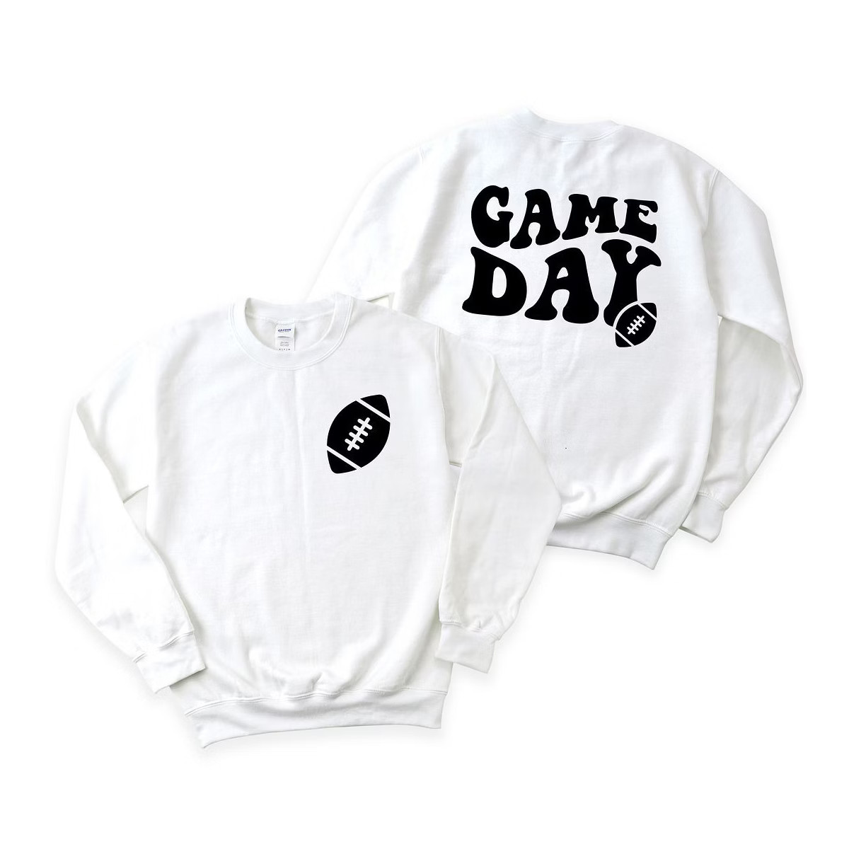 Simply Sage Market Women's Graphic Sweatshirt Game Day Football Front and Back Design | Target