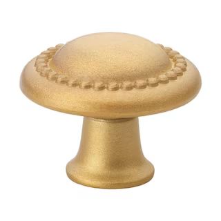 1-1/4 in. Dia Satin Gold Round Beaded Cabinet Knob (10-Pack) | The Home Depot