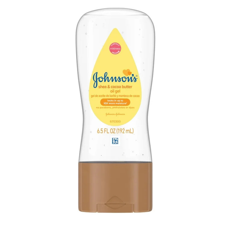 Johnson's Baby Body Moisturizing Oil Gel with Shea & Cocoa Butter, Nourishes, 6.5 fl oz | Walmart (US)
