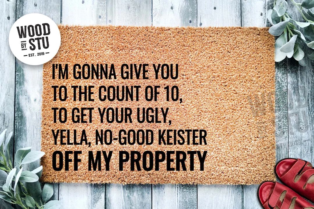 I'm Gonna Give You to the Count of 10 Funny Christmas Door Mat | Funny Christmas Doormat | Go Awa... | Etsy (US)