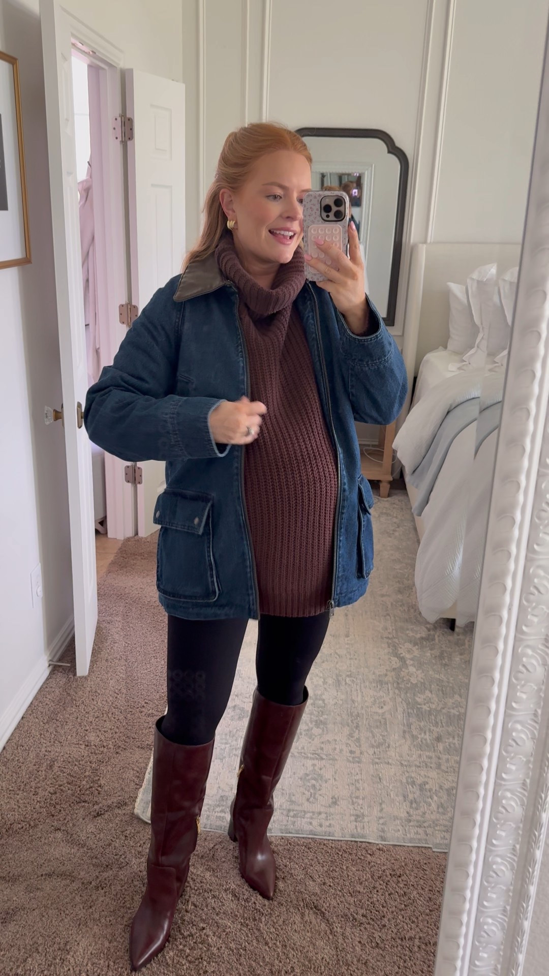 Nordstrom anniversary sale try on💛 barn jacket I sized up to a medium to make it oversized to fit over sweaters! I love the leather color detailing!

#LTKSeasonal #LTKFindsUnder100 #LTKSaleAlert