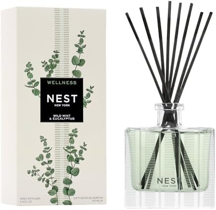 NEST New York Reed Diffuser, Wild Mint & Eucalyptus - 5.9 fl oz - Fragrance for Up to 90 Days - R... | Amazon (US)