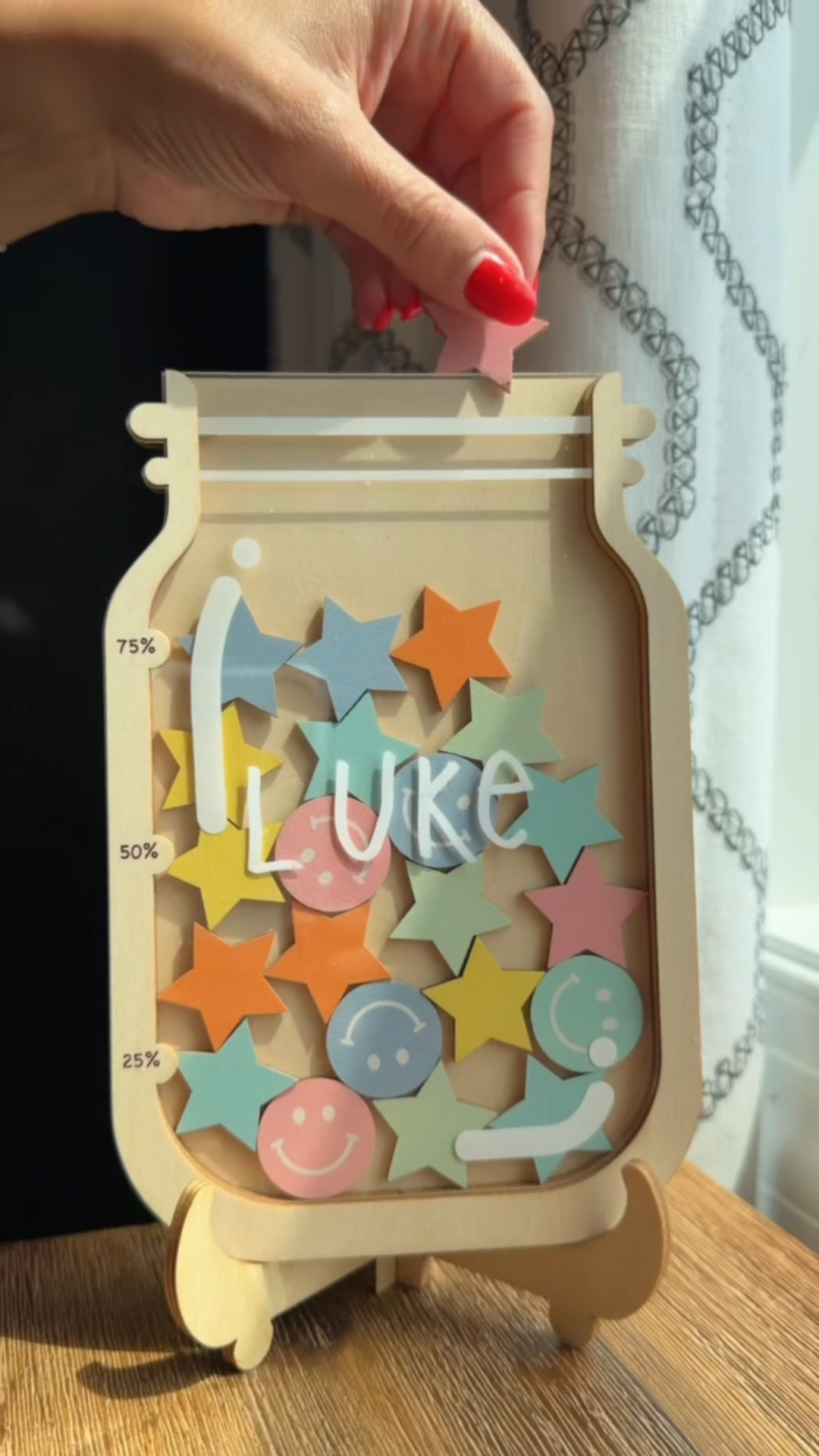 The one thing that’s made a HUGE difference in our house… this Star Reward Jar. ⭐️

Watching those stars add up gives my son something to work toward—and it’s made positive behavior so much more fun.

If you’ve been looking for a simple way to encourage good habits without the constant power struggles, this is definitely worth trying. 💛 

 #LTKmomlife #LTKKids