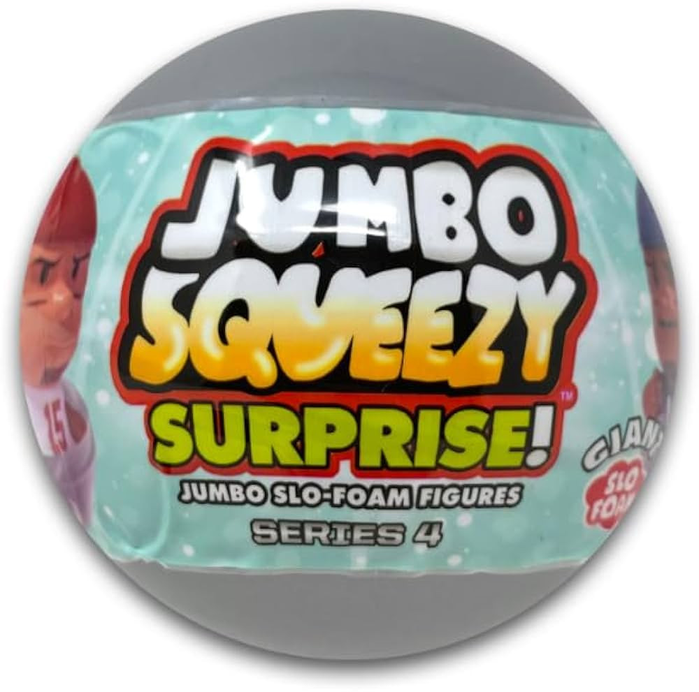 Party Animal 1 NFL Football Series 4 Jumbo Squeezy Mate Capsule Blind Pack 4" Slow Rise Foam | Amazon (US)