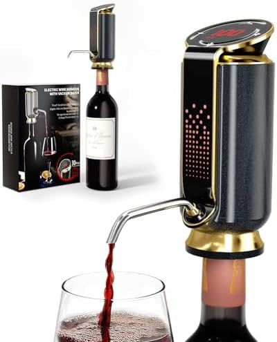 Luxurious 3-in-1 Electric Wine Aerator, Dispenser & Vacuum Pump - Wine Preservation System - Gift... | Amazon (US)