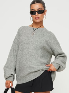 Ryanna Sweater Grey | Princess Polly US