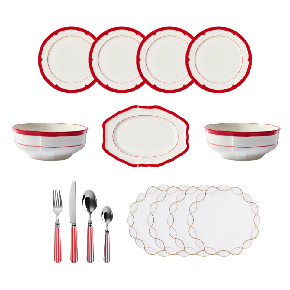 Red Scallop Styling Set | In The Roundhouse