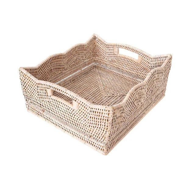 Island Scallop Storage Basket - White-Washed | Cailini Coastal