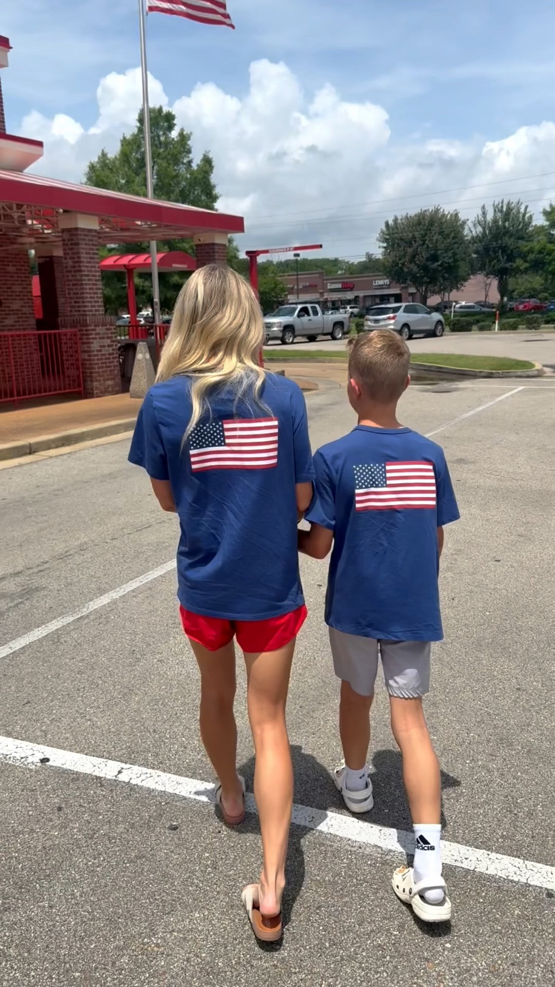 Matching shirts, snacks packed, and headed to make memories. 🚙🤍

Travel days are better when my favorite teammate matches me

Shirts from @Target 
Boys: size Large 
I am wearing a men’s size Small

#LTKootd #LTKmomlife #LTKTravel