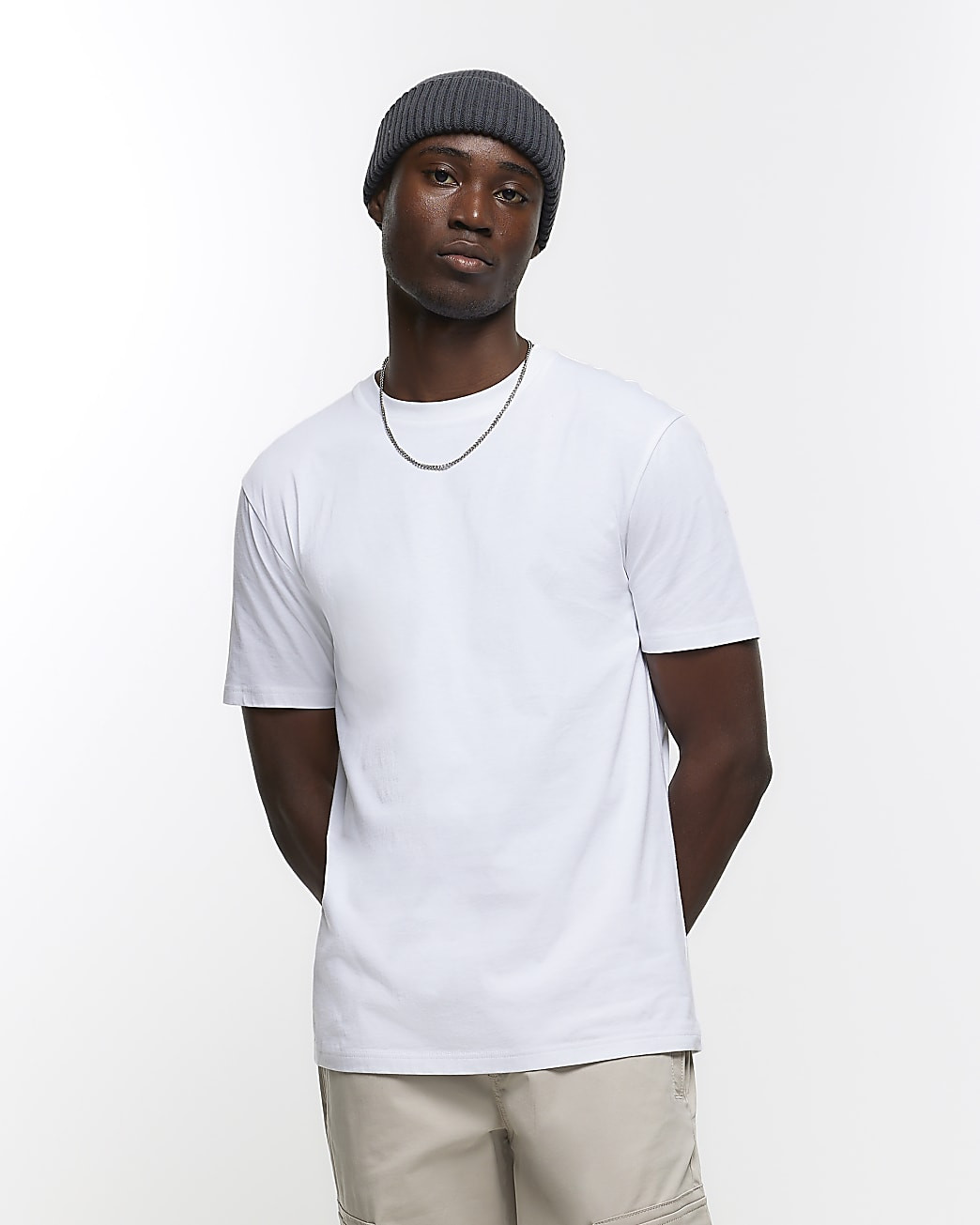 White slim fit t-shirt | River Island (UK & IE)