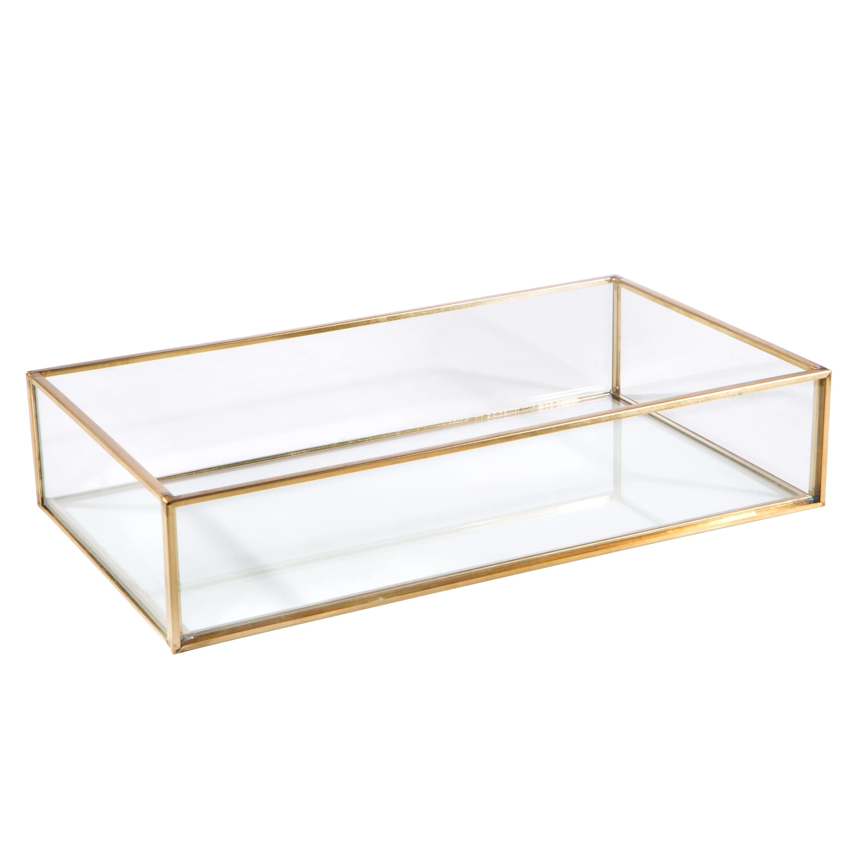 Home Details Vintage Glass Keepsake Tray in Gold | Walmart (US)