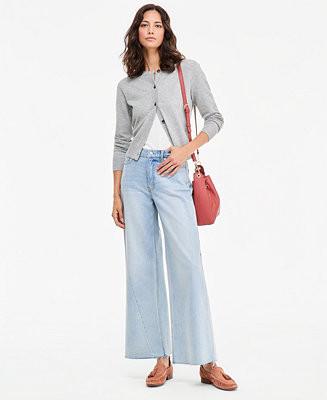 Women's High-Rise Twist Seam Wide-Leg Jeans, Regular & Short | Macy's