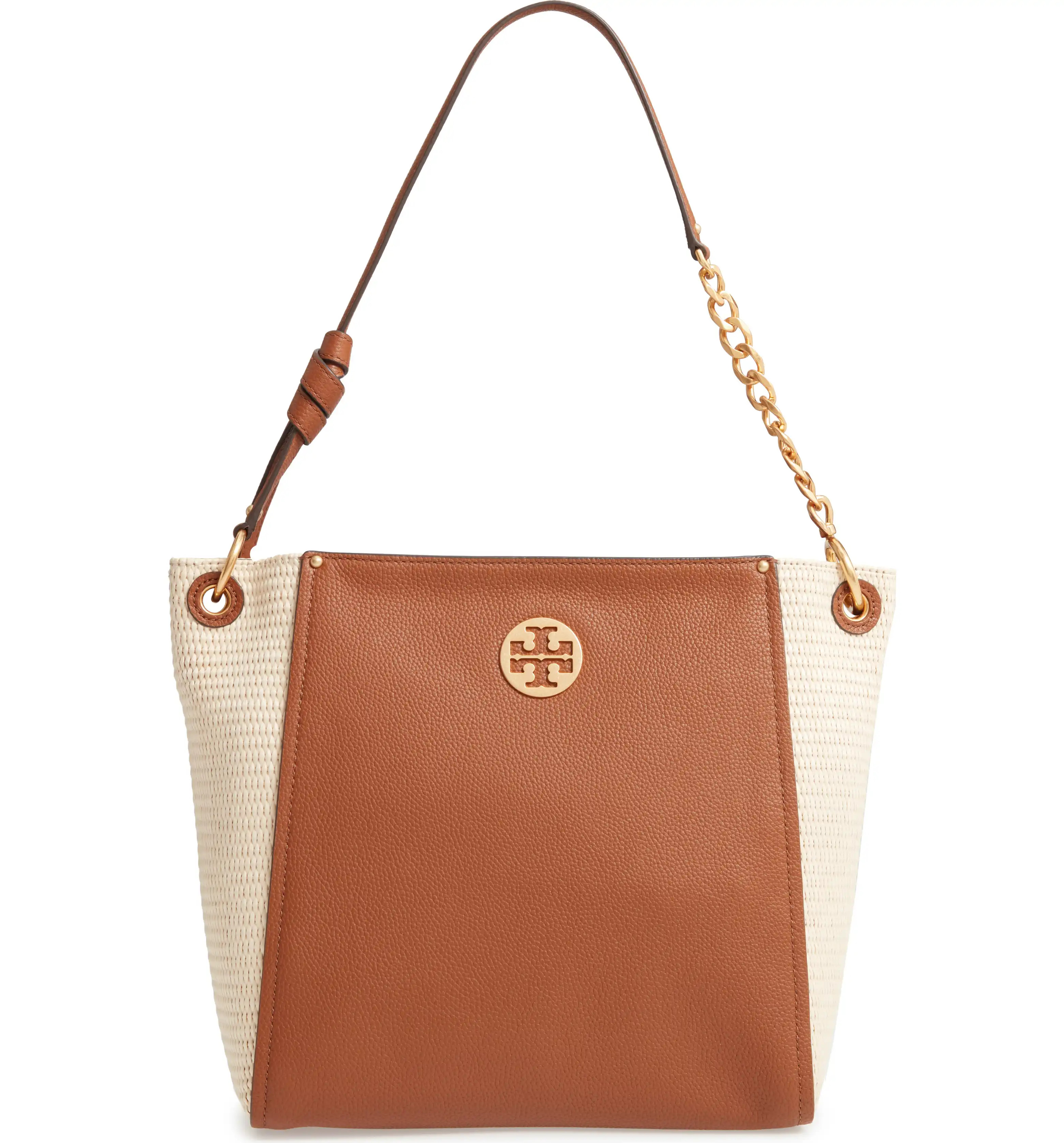 Everly Leather & Straw Hobo | Nordstrom