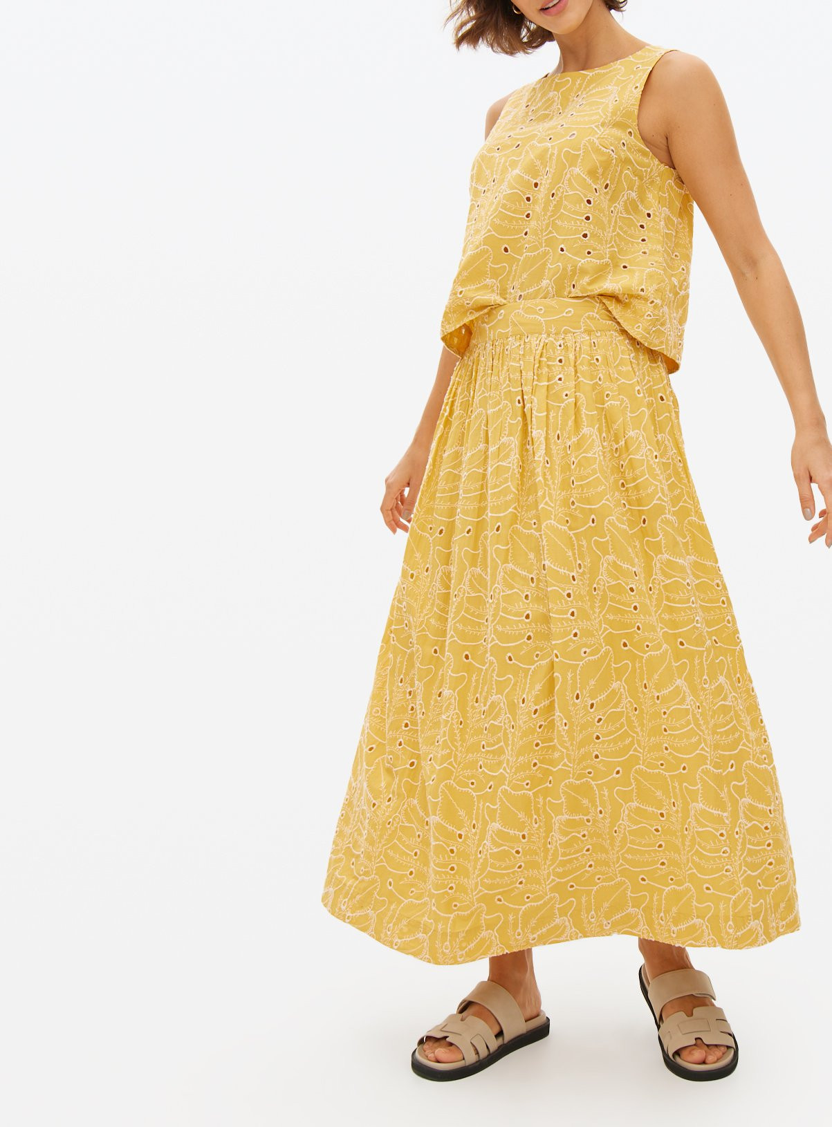 Yellow Broderie Co-ord Maxi Skirt | Tu Clothing