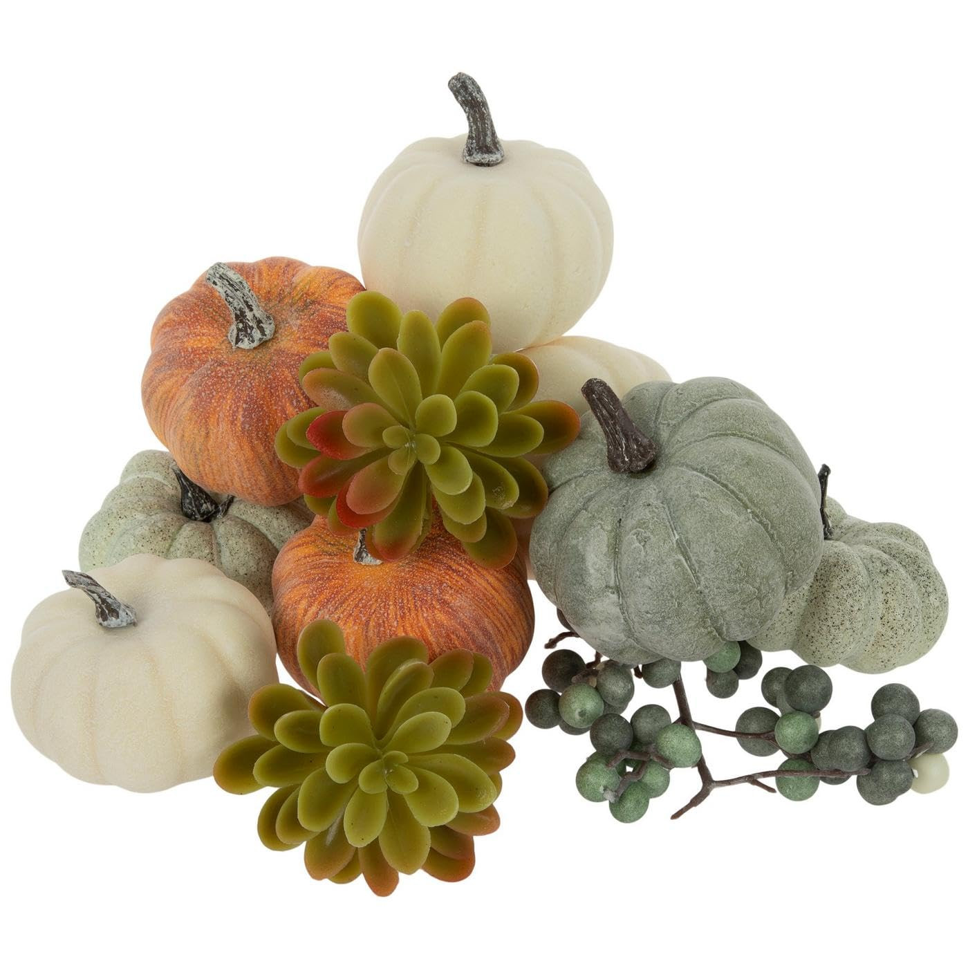 Hobby Lobby Artificial Fall Harvest Decor Set, Foam Pumpkins with Succulents and Berries, Orange ... | Amazon (US)