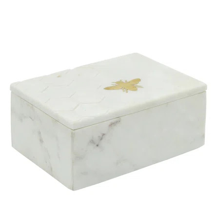 Sagebrook Home Marble Box with Bee Accent | Wayfair | Wayfair Professional