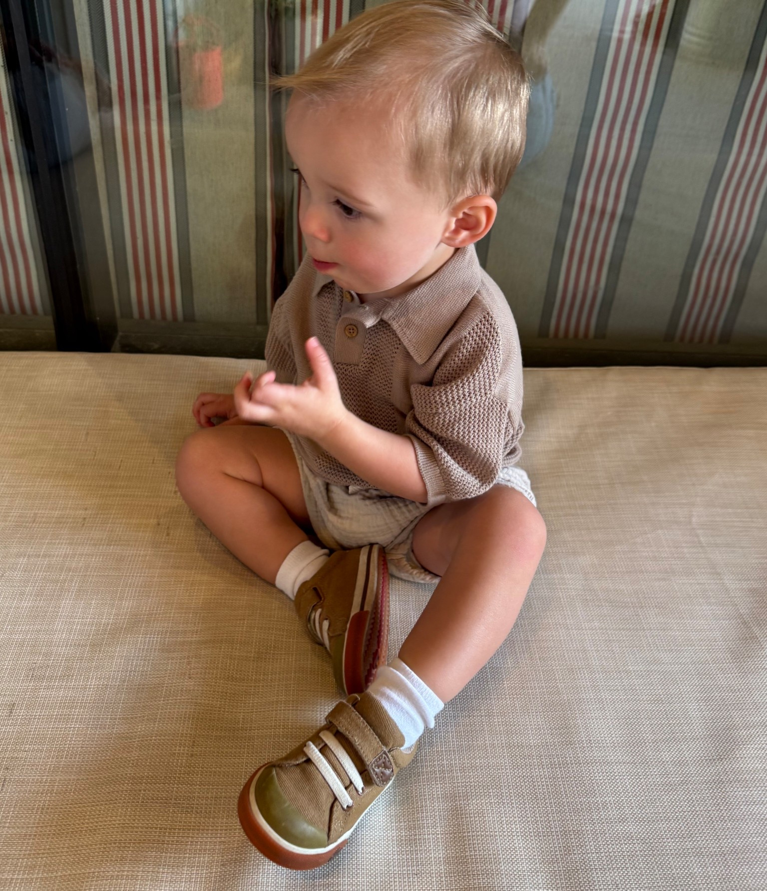 Little knit baby polo are you kidding me?!? 🤎 

#LTKBaby #LTKmomlife #LTKKids