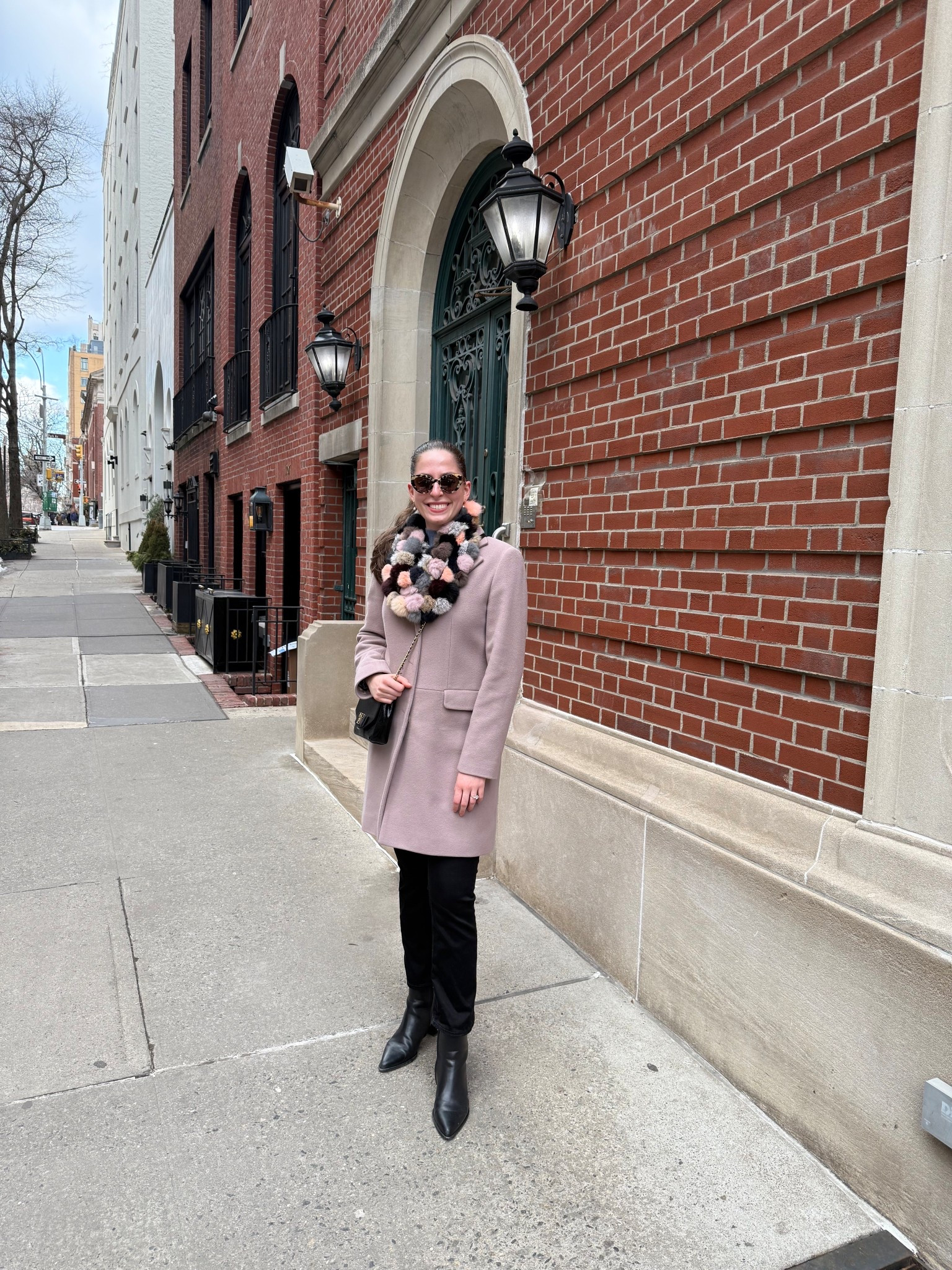 A beautiful and sunny ☀️ winter(ish) (45 degree) day in NYC! Perfect timing for all the snow ❄️ to melt right before we get wacked with a big blizzard tomorrow ⛄️ 

Winter coat, winter style, winter in nyc, pink coat, pink winter coat, black ankle boots, Margaux boots, pom pom scarf, tortoise shell sunglasses, black jeans, black flare jeans

#LTKTall #LTKootd #LTKSeasonal