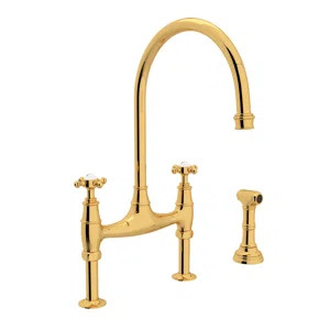 Perrin & Rowe Georgian Era™ Bridge Faucet with Side Spray | Perigold | Wayfair North America