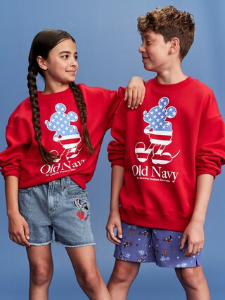 Old Navy x Disney© Mickey Mouse Flag Logo-Graphic Crew-Neck Sweatshirt for Boys | Old Navy (US)