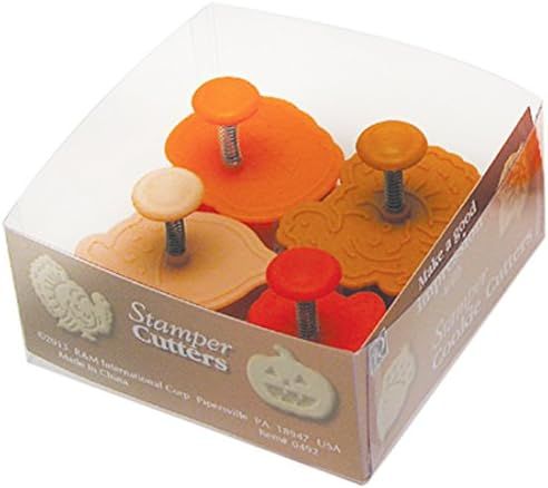 R & M International 492 Pastry/Cookie/Fondant Stamper, 2-Inch, Thanksgiving - Turkey, Acorn, Pump... | Amazon (US)