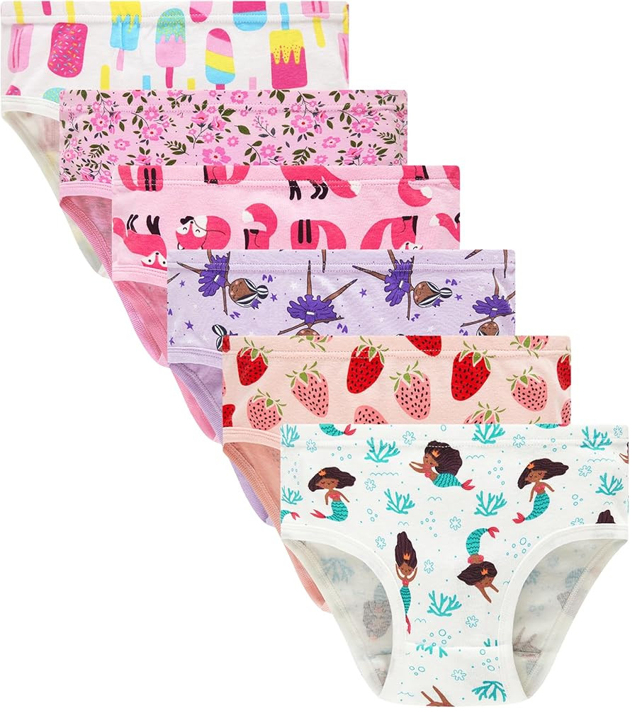 Winging Day Little Girls' Cotton Panties Baby Toddler Soft Underwear Multipack | Amazon (US)