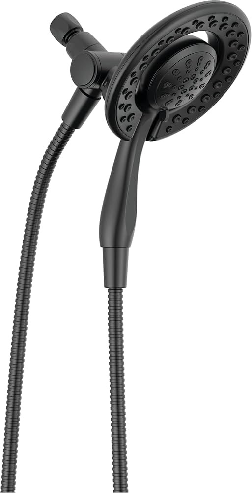 DELTA -FAUCET 4-Spray In2ition 2-in-1 Dual Shower Head with Handheld, Touch-Clean Matte Black Sho... | Amazon (US)