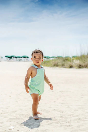 Skipper Sunsuit - Grace Bay Green with Beale Street Blue | The Beaufort Bonnet Company