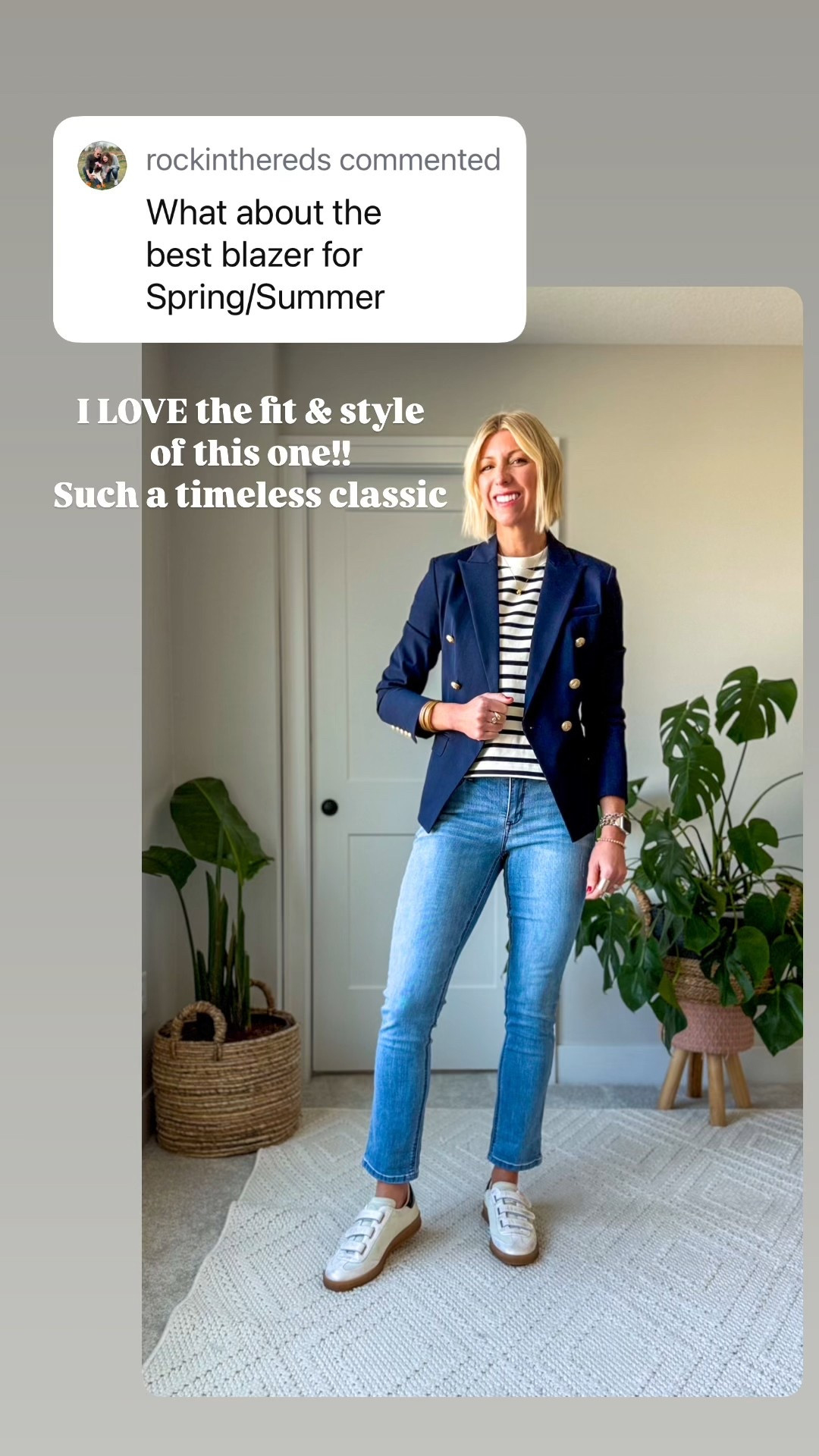 This navy blazer is classic + goes with so much!! 

#LTKOver40 #LTKStyleTip #LTKWatchNow