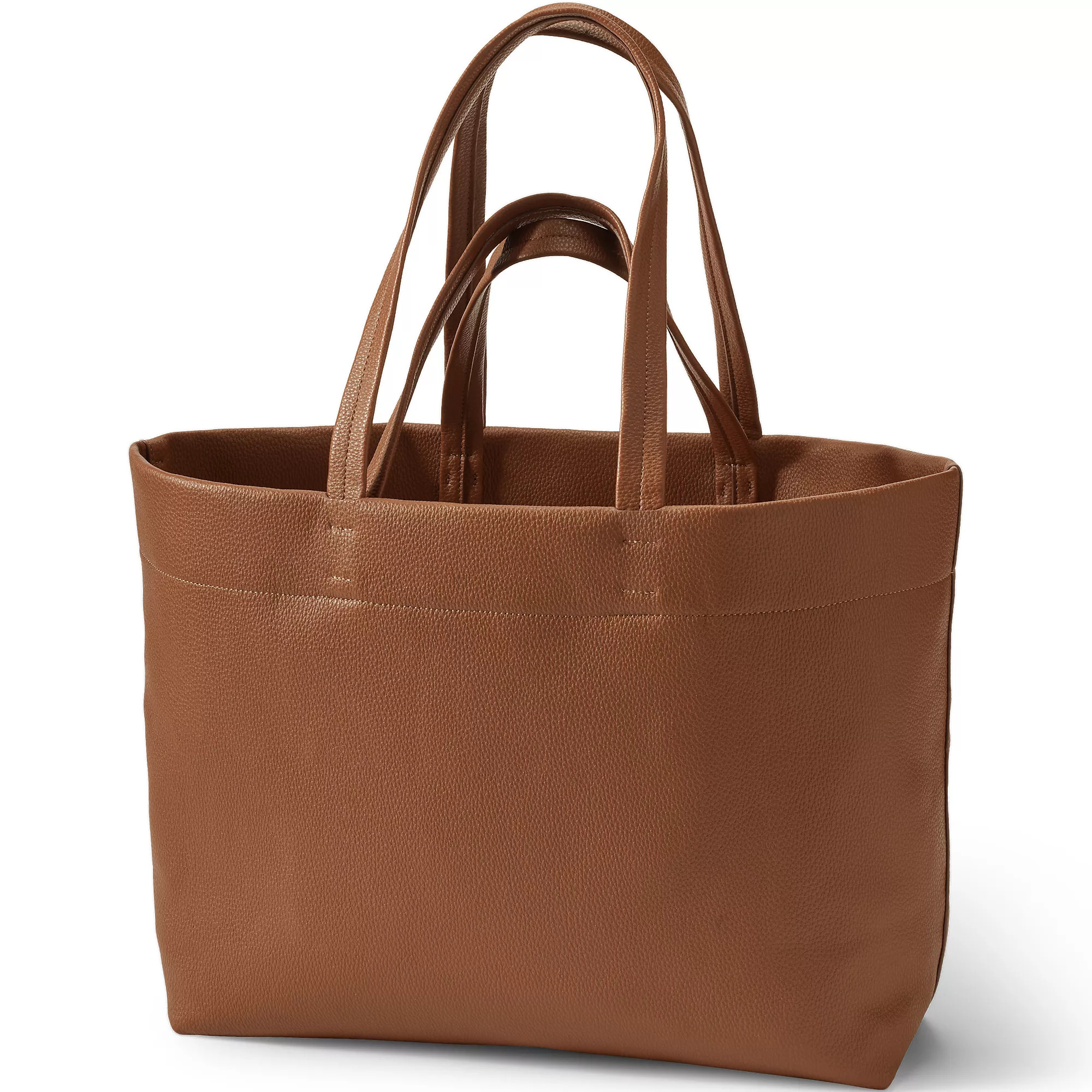 Women's Faux Leather Tote | Lands' End (US)