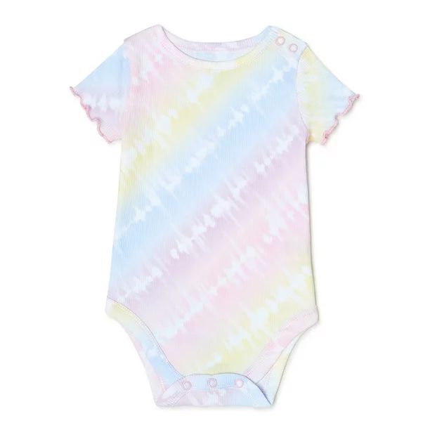 Garanimals Baby Girls Short Sleeve Print Bodysuit, Sizes 0 Month - 24 Month | Walmart (US)