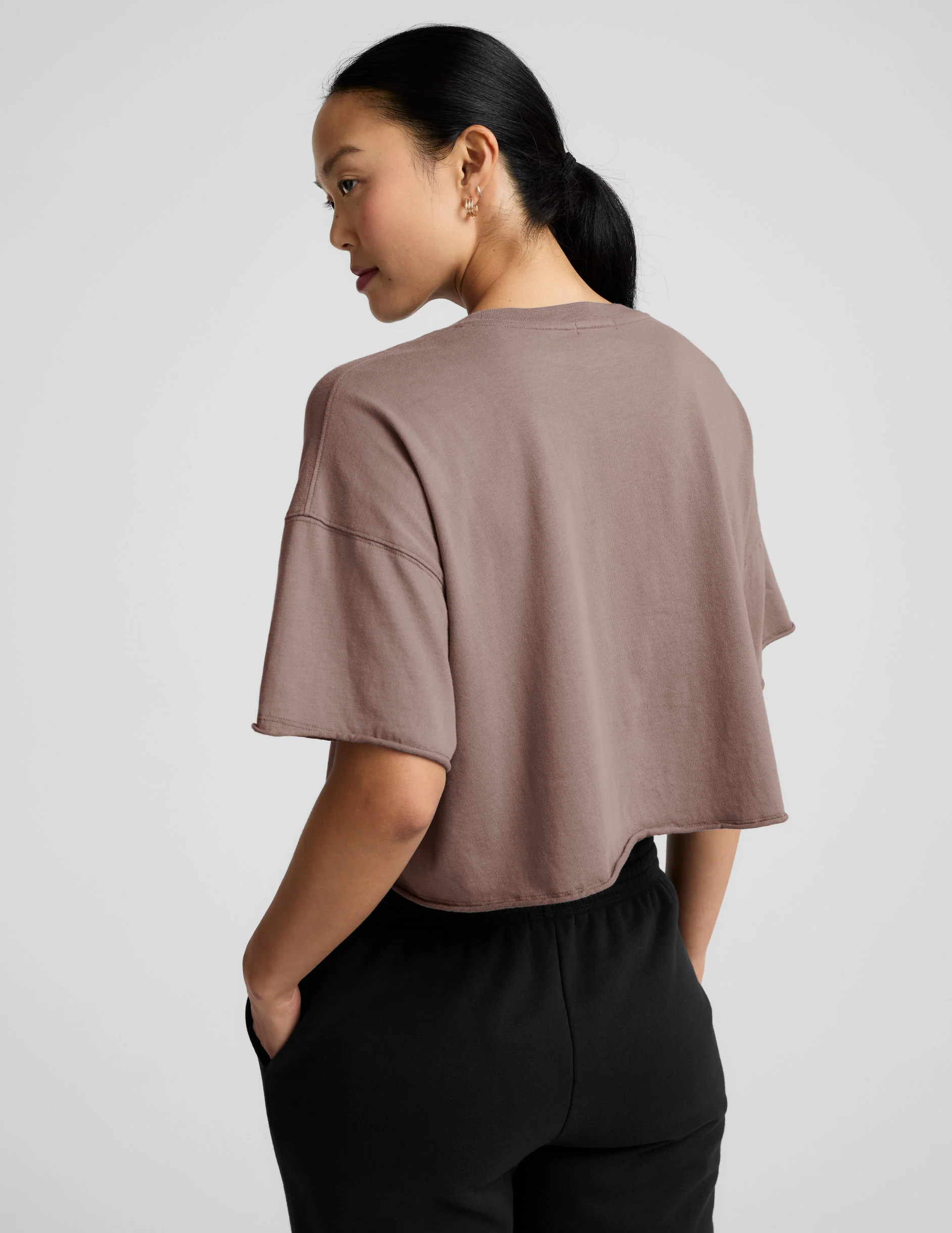 SoftKnit Better Than Ever Cropped Cotton Tee | Beyond Yoga | Beyond Yoga