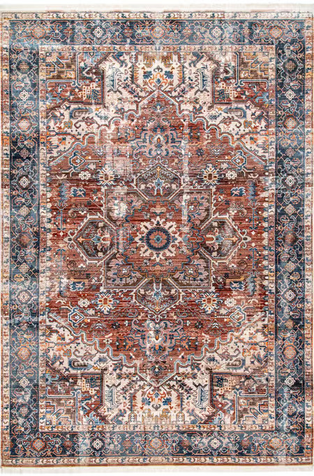 Rust Timeworn Charm 6' 7" x 9' 4" Area Rug | Rugs USA